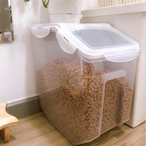 사료보관통대형 보관통 사료통 보관용기 고양이 밀폐, 8kg 그레이