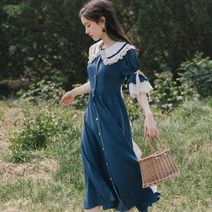 보헤미안 원피스 여름 롤리타 달다 무릎넘어 첫사랑 숲 짧은 소매 롱 여성 4377696174