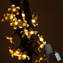 21세기트랜드 태양열 USB 벚꽃 전구, 태양열 USB 벚꽃 전구 12M 100구, 황색