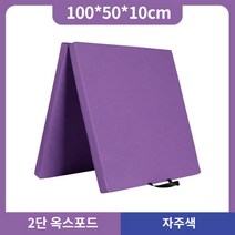 구르기매트 접이식 유도 낙법 매트 체조 착지, 퍼플-100x50x10cm