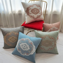 [신혼일기] 50x50 로맨틱 플라워 구름 쿠션 [5color], 50cm*50cm, 회색