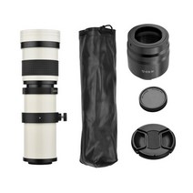 카메라렌즈 호환 mm+아랑 캐논 50mm1.8 24-70 rf 24-105 카메라 MF 슈퍼 망원 줌 렌즈 F/8.3-16 420-800mm, 02 WHITE