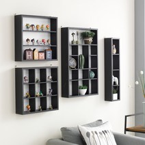 인테리어 미니 벽걸이 피규어장 장식장 선반 선반장, 선반장-인테리어미니선반장(중)오크3칸형