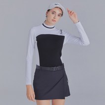 [테일러메이드] 여성 배색 하이넥 니트 TWSHK7123-100