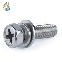 특수볼트Gb9074.13 304 스테인레스 스틸 크로스 헤드 외부 육각 3 조합 나사 M4 M5 M6 M8 볼트 6 각 결합, 02 M4 50pcs_05 45mm