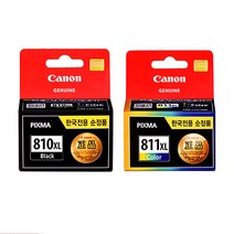 MX357 캐논정품 PG810 검정 CL811 컬러 PG810+CL811 세트 잉크 PG810XL 흑백 CL811XL 칼라 PG810XL+CL811XL 세트 810잉크 811잉크, 1개, 혼합색상(PG810XL+CL811XL세트)