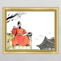 아트박스/꾸밈 ca612-세종대왕_창문그림액자, D타입-엘레강스실버