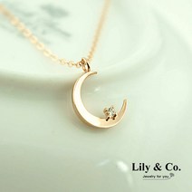 릴리앤코 14k 초승달 목걸이