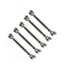 턴버클 5pcs 스테인레스 스틸 316 폐쇄 바디 스웨이지 턴버클 턱 및 턱 m5 m6 m8 보트 요트 용 광택 리깅 하드웨어 헤비 듀티 아시바 고정 조정기 15