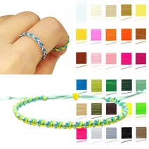 나일론 매듭실 0.4mm 0.5mm x 5야드 (450cm) 마크라메 매듭끈 실 반지 팔찌 만들기 키링 마스크스트랩 매듭 공예, 30 민트그린