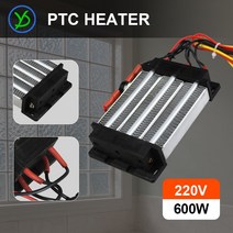 220V AC DC 절연 온도 조절 PTC 히터 세라믹 에어 히터 600W 발열체 124*76mm