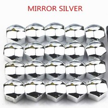 휠캡 수입차부품 볼트너트 실버 21m 19mm17m 자동차 휠 너트 캡 허브 나사 커버 볼트 메르세데스 벤츠 GLS63 GLS GLE43 B55 슈팅 S400 ML450 GLA, 21mm mirror Silver