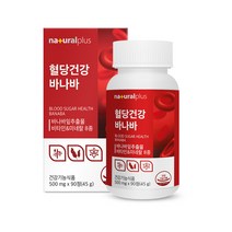 내츄럴플러스 혈당건강 바나바잎 추출물 90정 1박스(3개월분)