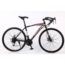 ( 로드 자전거 ) 입문용 700C 로드자전거 21/24/27단 30/40/60림, 블랙레드 21단 30림