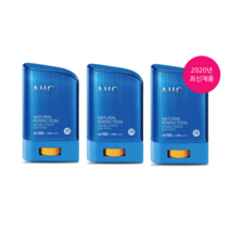 AHC 2020년 신제품 내추럴 퍼펙션 더블 쉴드 선스틱 썬스틱 22g, 3개