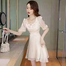 여성 쉬폰 원피스 패션 드레스 스커트 6G025