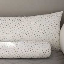 더스케치 봉봉 미니도트 오가닉 바디필로우 커버분리형, 아이보리