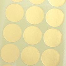 인터퍼시픽 봉합스티커 금색 은색 링 봉투 GOLD 스티커 30개 원형 라벨스티커, 1매입
