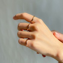 오운 14K 데일리 파이프 링 반지 2.5mm