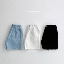 미니트리 구제청반바지 (흰 검 청)