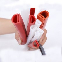 차음재 방음재 흡음재 내성 실리콘 씰 E 타입 스트립 콜드 프로파일 냉동고 도어 냉장고 장비, 20x16mm, 빨간