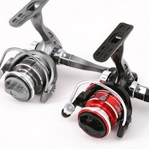 피싱스토어- 키우라 아이스릴150(500번) 빙어릴 얼음낚시 스피닝릴, 150R레드