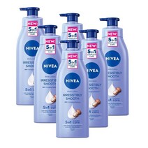 니베아 이리지스터블리 스무스 바디로션 수분크림 48H 400ml Nivea Irresistibly Smooth Body Lotion, 6개