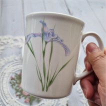 코렐머그컵 코렐난초머그컵 코렐 단종모델 난초머그컵