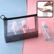 무지공병3종세트+지퍼백 PETG친환경소재 샴푸통 화장품용기 디스펜서세트 여행용, No 02.무지공병3종 100ml 다크