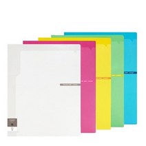 청운칼라칩 투포켓화일 A4연두소박스100개입