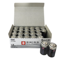스위스밀리터리 망간 D형 건전지 24알 벌크, 4box, 24개