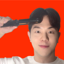 남자 가르마 짧은머리 볼륨형 남성 앞머리 곱슬머리 고데기 매직기 전문가용 온도조절 2mm 판고데기 스트레이트, 모던블랙