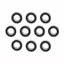 Unifizz 고무 커버 베어링 볼 딥 그루브 6000RS 10x26x8mm 휠 전기 모터 어플리케이션용 사전 윤활 고탄소강 실버 10개 USA 미국