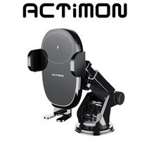 ACTIMON 9V 핸드폰 차량용 무선충전기 거치대 FOD방식 360도회전
