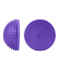 짐볼 보수볼 토닝볼 하프 토구 땅콩 2pcs 새로 풍선 반구 요가 공 pvc 마사지 fitball 운동 트레이너 체육관 필라테스 스포츠 피트니스에 대한 균형 공, 자주색