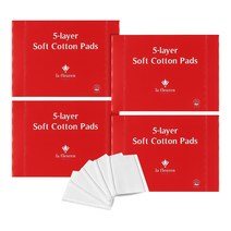 라프레앙 순면 5겹화장솜 스킨팩화장솜 80매, 4개