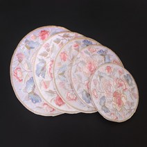 자수패치 목단(당의보), 대 15cm