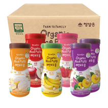 팜투패밀리 오가닉 라이스퍼프 레인보우 볼 세트, 베지2p, 바나나, 사과, 딸기, 치즈, 1세트
