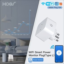 스마트플러그 원격스위치 전기세이버 moes tuya wifi smart plug 16a, 이탈리아어 플러그 1pc