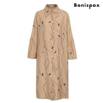 [보니스팍스(여성의류)] [보니스팍스]패턴 롱 블라우스-CS62BL016