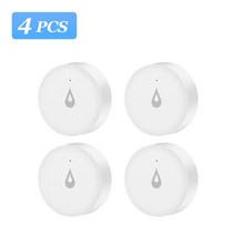 손님감지벨 동체감지기 차인벨 돔형 열선감지기 tuya zigbee water sensor smart life app 누수 모니터링 홍수 immersion sensor work, 4개