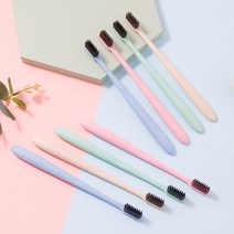 라이프공방 NO플라스틱대나무숯비건칫솔 10p 치솔 숯, 개별OPP랜덤발송