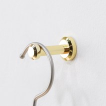 지엔디스플레이 철제 고정식 피팅룸 벽걸이행거 도어후크고리 벽옷걸이 벽걸이후크 가방걸이, 1개, 골드