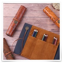 보물지도패턴 롤링 펜 파우치 케이스 PU 브러쉬 연필, 스타일 3 UK00916