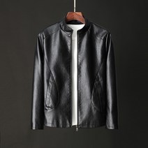 할리데이비슨 가을 겨울 캐주얼 지퍼 PU 가죽 자켓 남성용 오토바이 남성 레저 의류 슬림 5XL, [01] M, [01] Black