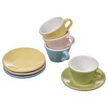 이케아DUKTIG 둑티그 컵/받침 놀이세트 8종 혼합 색, One Color, One Size