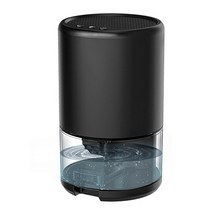 제습기 휴대용 스마트 공기 제습기 1000ml 자동 버킷 음소거 침실 거실 건조기 야간 조명 포함 흡수, 01 Black_01 Eu 플러그