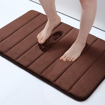 퀼팅 스트레이트 매트 화장실 입구 카펫 세탁기 욕실 매트, 갈색 다갈색, 41x61