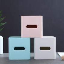 온통온유 미니각티슈케이스 두루마리 휴지 디스펜서 사각 각 곽 티슈통, 스카이