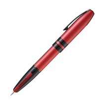 Sheaffer 쉐퍼 유광 블랙 PVD 앱이 포함된 아이콘 크롬 만년필 고급 펜촉 E0911243, Metallic Red, Fountain Pen - Med Nib